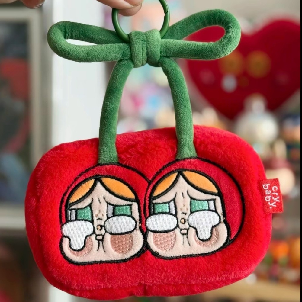 POP MART CRYBABY LOVE YOU CHERRY MUCH 🍒 STORAGE BAG
